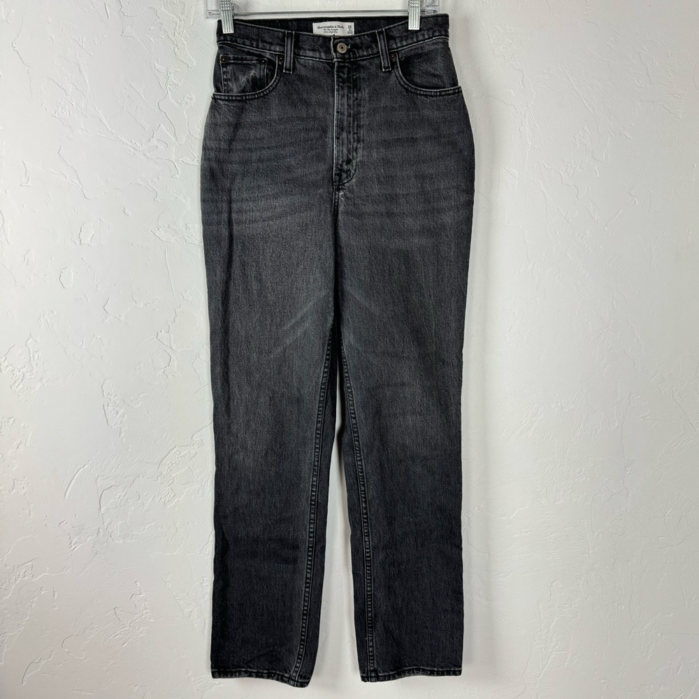 Abercrombie & Fitch Jeans The 90s Straight Ultra High Rise Curve Love Black Gray